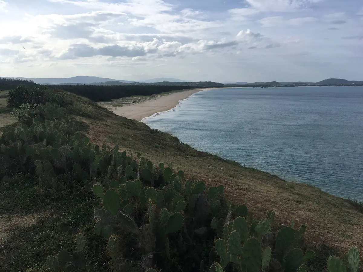 Cliffs above a long beach near An Chan