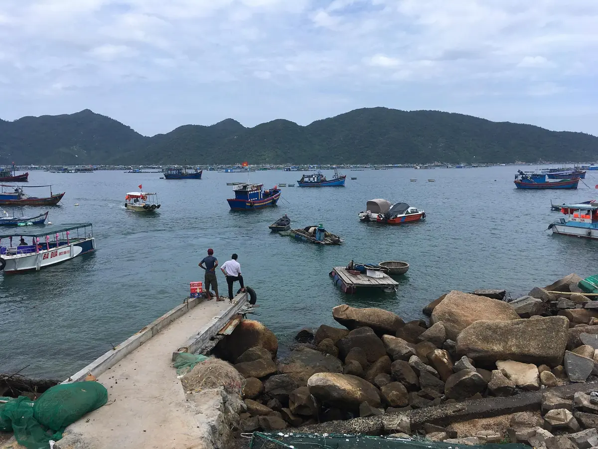 Fishing boats in Vung Ro Bay