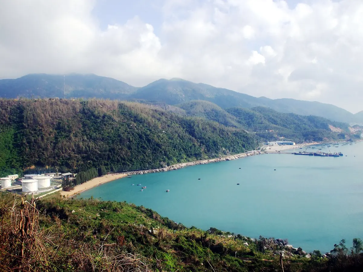 Vung Ro Bay with mountains and turquoise water